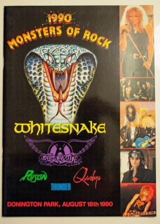 Monsters Of Rock 1990 Official Programme/whitesnake/aerosmith/poison