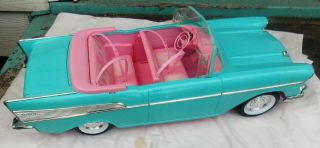 Vintage 1988 Mattel Barbie 57 Chevy Bel Air Convertible Car Turquoise