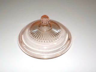 Vintage Pink Depression Glass Lid Only Colony? Replacement