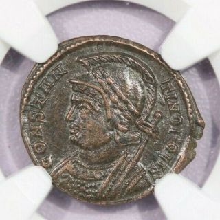 330 - 340 Ad Ae3/4 Bi Nummus Roman Empire House Of Constantine Ngc Ch Xf B3