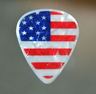 Ted Nugent // 2012 Concert Tour Guitar Pick / Red White & Blue American Flag Usa