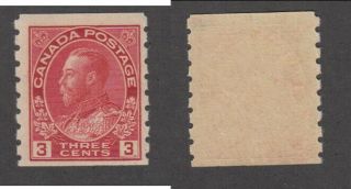Mnh Canada 3 Cent Kgv Admiral Coil Stamp 130 (lot 16574)