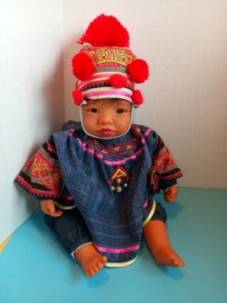 Gotz 21 " Baby " Carlos " Artist Doll Limited Edition 90/138 Asian - Tibetan?