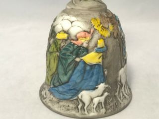 Vintage Fenton Glass - Hand Painted And Signed Nativity Bell - Sticker 3