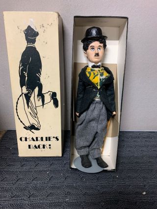 Vintage Charlie Chaplin Doll Cadeaux Milton Bradley Co 1972 Bubbles 18 " Tall
