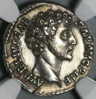 145 Ngc Au Marcus Aurelius Caesar Roman Empire Denarius Honos (2004270202c)
