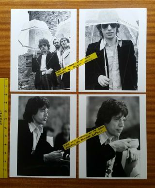 Rolling Stones Mick Jagger Carmarthen Castle 4 X Old Photos 1970 
