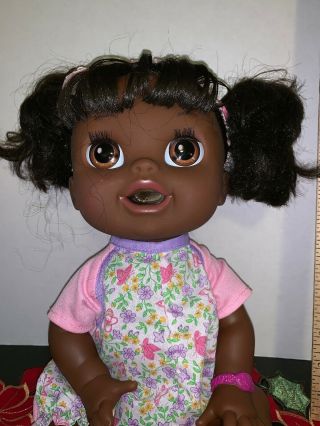 Hasbro Baby Alive 2012 AA African American Real Surprises Bilingual Doll 3