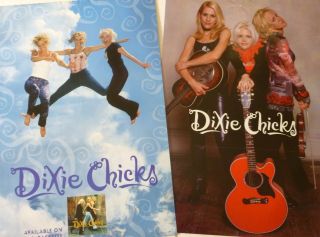 Dixie Chicks " Wide Open Spaces " 2 - Sided U.  S.  Promo Album Poster - Country Music