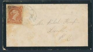 Canada 1869 Cover Mourning,  Orangeville/lacolle 25,  3 Cents Large Queen Z31