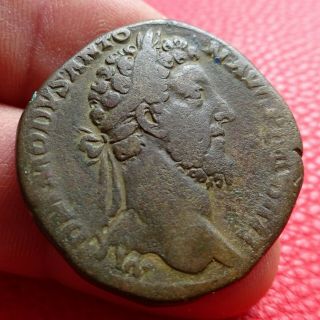Sesterce Commode LA FORTUNE,  monnaie romaine.  roman coin Commodus 3