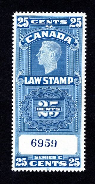 Canada Kgv1 1938 Mnh Law Stamp 25c Blue Series C Not Cat By Me