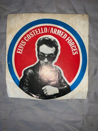 " Elvis Costello " Armed Forces " Sticker 1979 Promotional Sticker