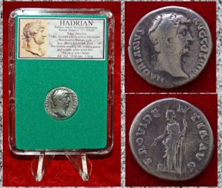 Ancient Roman Empire Coin Hadrian Providentia On Reverse Silver Denarius