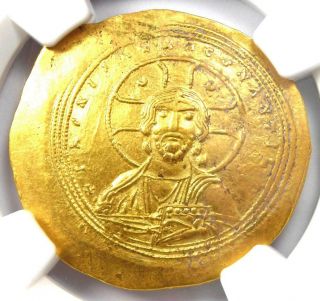 Constantine Ix Av Hist.  Nomisma Gold Christ Coin 1042 - 1055 Ad - Ngc Choice Au