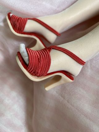 Vintage Madame Alexander Cissy Red &pink High Heel Shoes