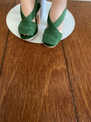 Vintage Madame Alexander Cissy Green &pink High Heel Shoes