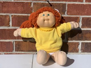 Vintage 1985 Cabbage Patch Kids Doll Red Hair Green Eyes