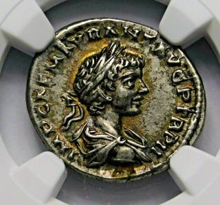 Ngc Ch Xf Caracalla Stunning Denarius Brother Of Geta.  Ancient Roman Silver Coin