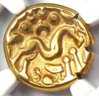 Gaul,  Ambiani Av Gold Stater Coin 50 Bc,  Gallic War Issue - Ngc Choice Vf