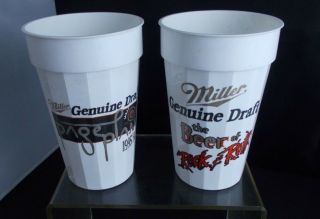 Robert Plant & Jimmy Page Concert Tour Cups 1995 Miller Beer Promo 2pc