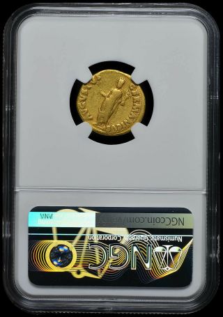 Nero (AD 54 - 68) Roman AV gold aureus coin Colossus RIC 46 NGC certified 2
