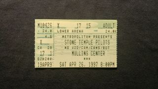 Stone Temple Pilots Concert Ticket Stub 4/26/1997 Amherst,  Ma