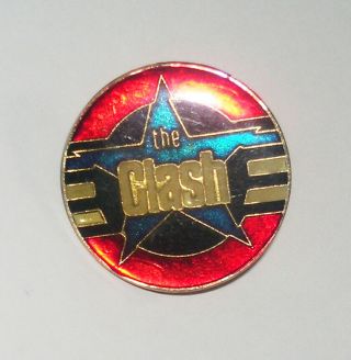 The Clash Vintage Enamel Badge Pin Button Strummer