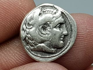 Stunning Extremely Rare Ancient Greek Silver Drachm Of Alexander.  1,  7 Gr.  14 Mm