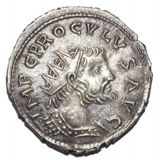 Ar Imitation Antoninianus Usurper Proculus Roman Empire 280 - 281ad Novelty Strike