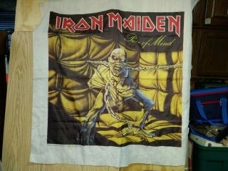 1983 Iron Maiden Piece Of Mind Banner Poster Apx 45 " ×45 "