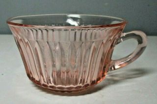 Anchor Hocking Queen Mary Pink Depression Glass Coffee/tea Cup Round Handle