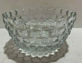 Fostoria American Clear Cube Glass Bowl 5x9