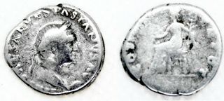 Roman,  Vespasian,  69 - 79 Ad,  Ar Denarius,  Seaby 94h,  Af