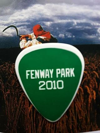 AEROSMITH Joe Perry 2010 Fenway Park green guitar pick 2