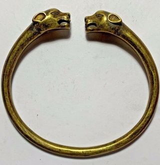 Circa 900 - 1100 Ad Ancient Viking Norse Cooper Bracelet With Beast Heads 64mm