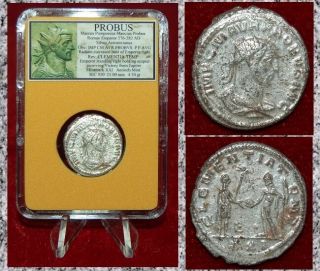 Ancient Roman Empire Coin Of Probus Silvered Antoninianus