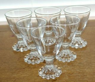 Set Of 5 Anchor Hocking Boopie Cordial Glasses,  3 7/8 " Tall