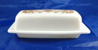 Vintage Pyrex Butterfly Gold Butter Dish With Lid
