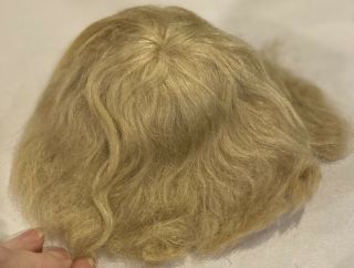A23 Antique 8 " Light Blond Mohair Wig For Antique Bisque Doll