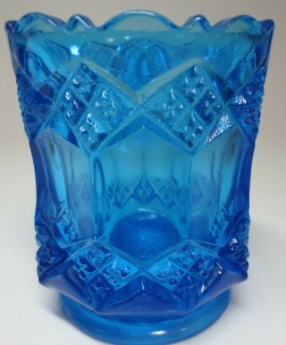 Vintage Imperial Glass Toothpick Holder - Three In One - Colonial Blue