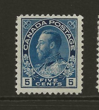 1911 - 22 Canada Kgv Sg205b 5c Deep Blue Fine Full Gum Cat £70