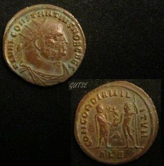 Roman Empire - 42,  Constantius I,  Antoninianus 305 - 306 A.  D. ,  D.  R.  Sear 13982,  Gvf