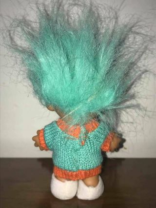 RUSS EASTER CARROT SWEATER WACKY WABBIT TROLL DOLL WITH SHOES AND EARS 3