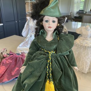 Scarlett O ' Hara Doll With 9 Additional 18” Doll Dresses,  Curtain dress 18” 3