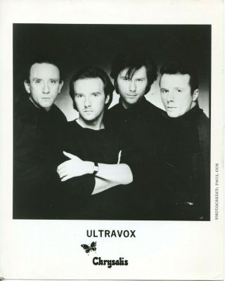 Ultravox 8x10 B&w Promo Photo Rgt 60 Midge Ure