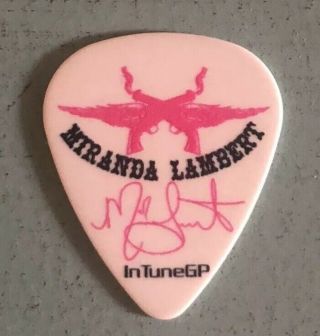 Miranda Lambert 2017 Highway Vagabond Tour Guitar Pick Black White Pink Wings