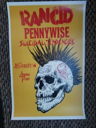 Rancid 11x17 Pennywise Promo Concert Tour Poster Cd Shirt