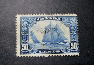 Canada Light Cancel Sc 158 50c Bluenose Kgv Scroll Issue