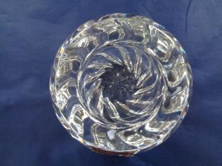 Vintage Gorham Lead Crystal Yugoslavia Swirl Ball Votive Candle Holder 2